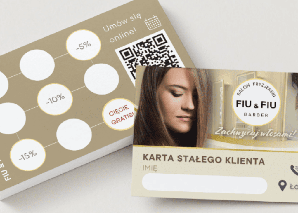 Darmowa wizyta w salonie fryzjerskim FIU & FIU Łódź - karta stałego klienta